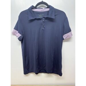 Allyson Whitmore Women's Golf Polo Shirt Short Sleeve Navy Lavender Medium‎ #51
